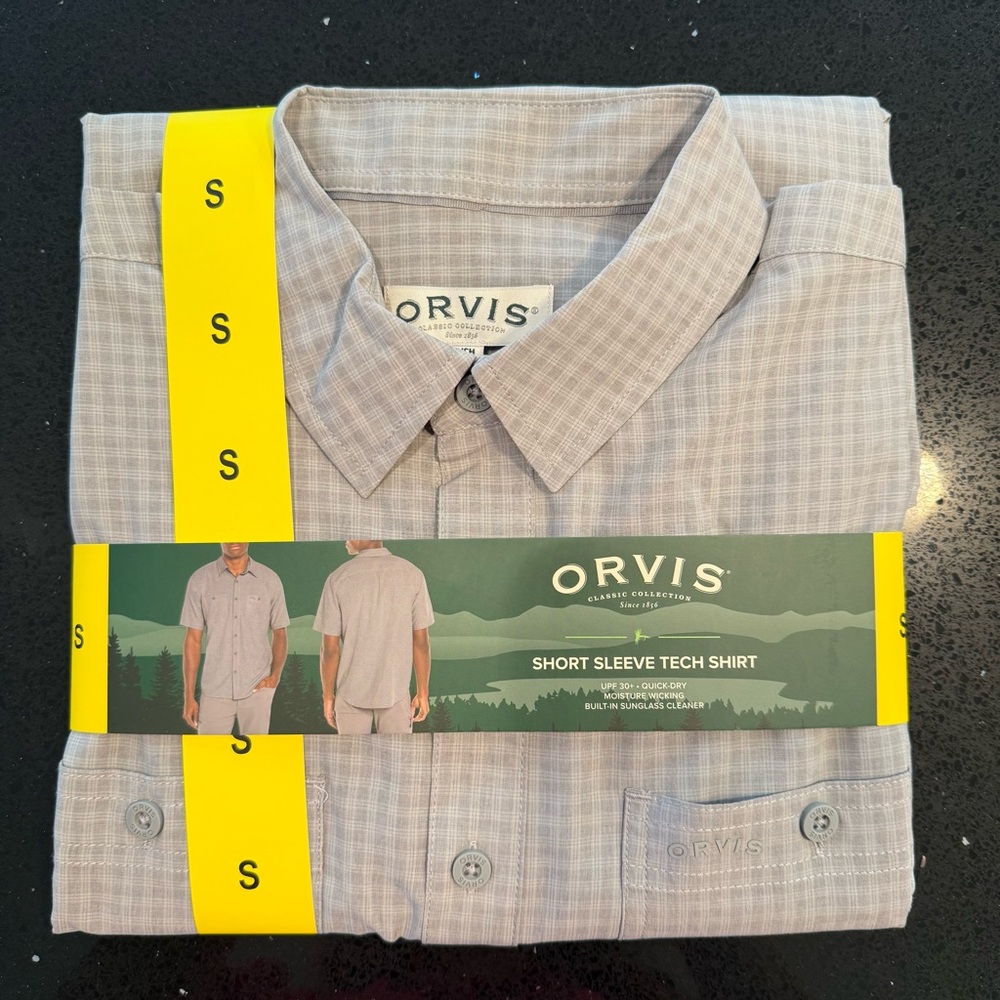 Orvis Gray Short Sleeve Tech Shirt Men’s S